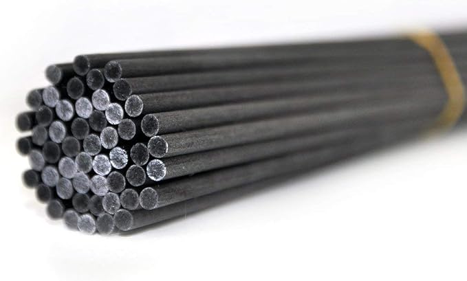 50 Pieces Fiber Reed Diffuser Replacement Refill Sticks for Aroma Fragrance Essential Oil (Black, 8" x4mm)