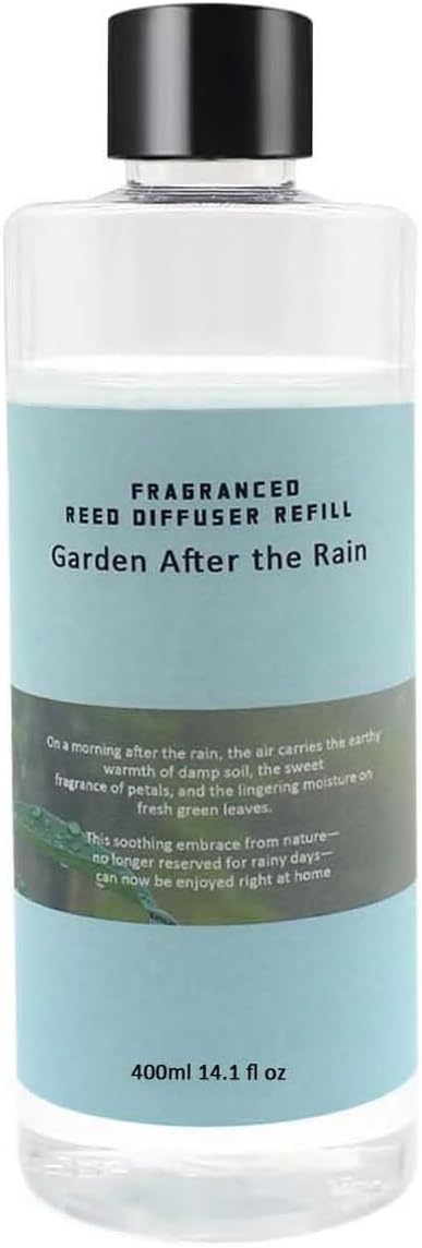 Scent Diffuser Oil Refill | 13.53 fl oz(400ml) Home Fragrance Defusers | Scented Aroma Essential Oil Reed Diffuser Garden After Rain 400ml