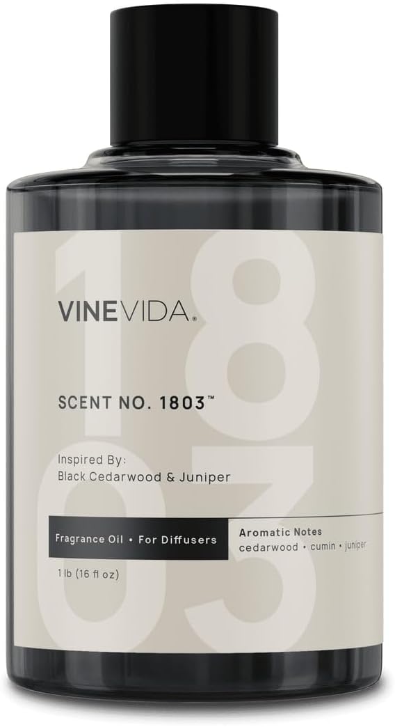 VINEVIDA [16 Oz] Inspired by: Black Cedarwood & Juniper; Diffuser Oil Refill | Premium Scent Diffuser Oil for Home | Non-Toxic Fragrance