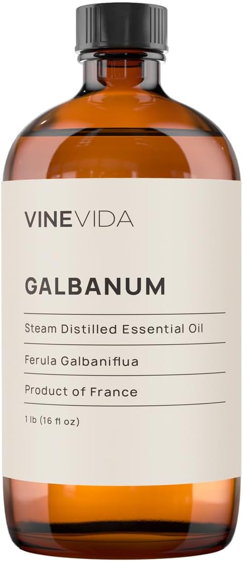 VINEVIDA Galbanum Essential Oil 16 oz - Undiluted, DIY Candle Scents, Bulk for Soap Making & Skin Safe