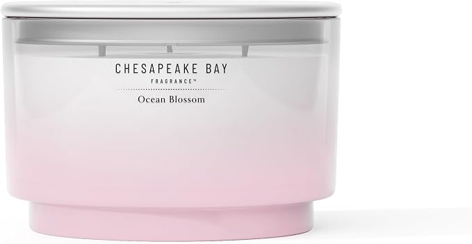 Chesapeake Bay, 14.5oz Ocean Blossom Scented Candle, Mood Evoking Fragrance, Sea Glass-Inspired Jar, Premium Soy Blend Wax with Essential Oils, Coastal Fragrance for Home Décor or Gifting
