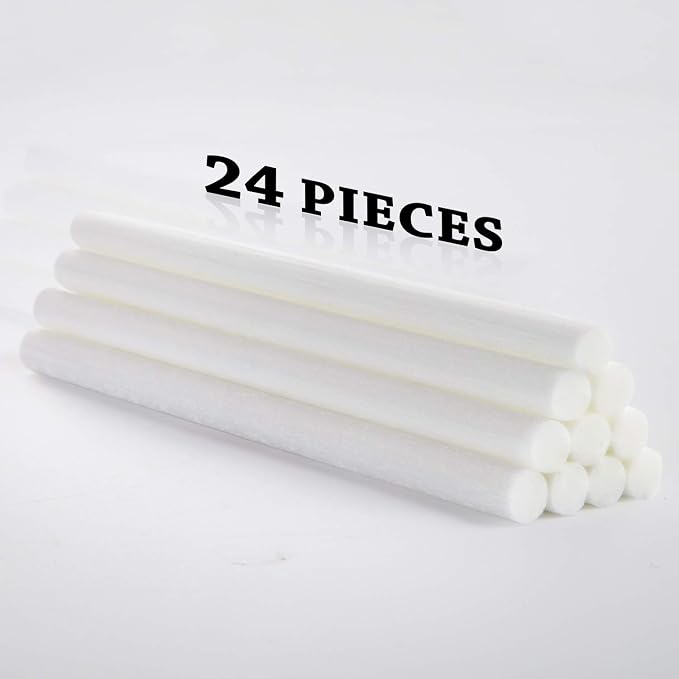 Mudder 24 pcs Humidifier Sticks Filter Refill 7.87'' Mini Air Diffuser Pure Cotton Wicks Refill Humidifiers Filter Sticks Wicks for Small Portable Humidifier Diffuser in Office Bedroom Home