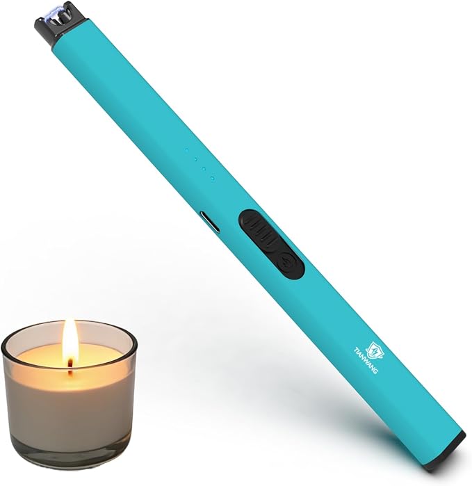 Elegant Electric Candle Lighter for Women with USB-C Charging, Portable and Easy to Use, Stylish Arc Lighter for Candles (Green)