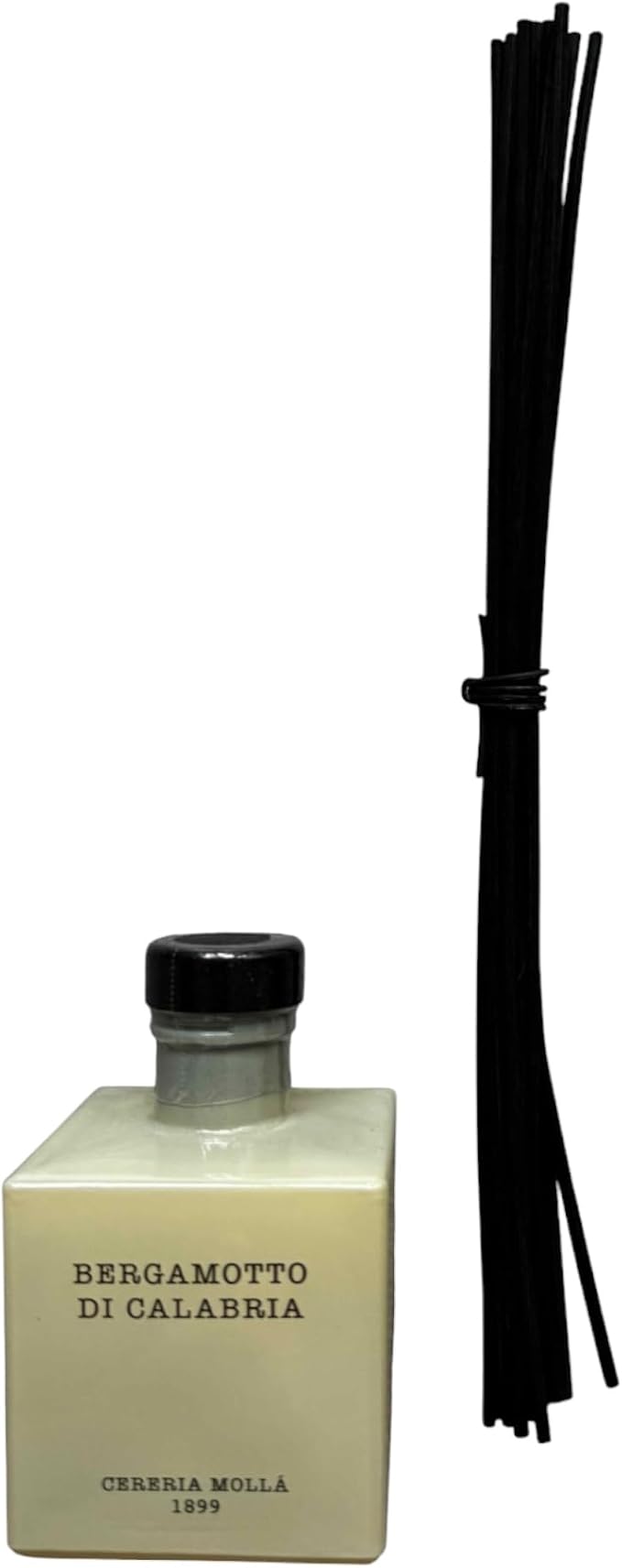 Mikado Boutique Reed Diffuser | All-Natural Essential Oil Fragrance | Includes Rattan Sticks | Refillable (3.4 FL OZ, Bergamotto di Calabria)