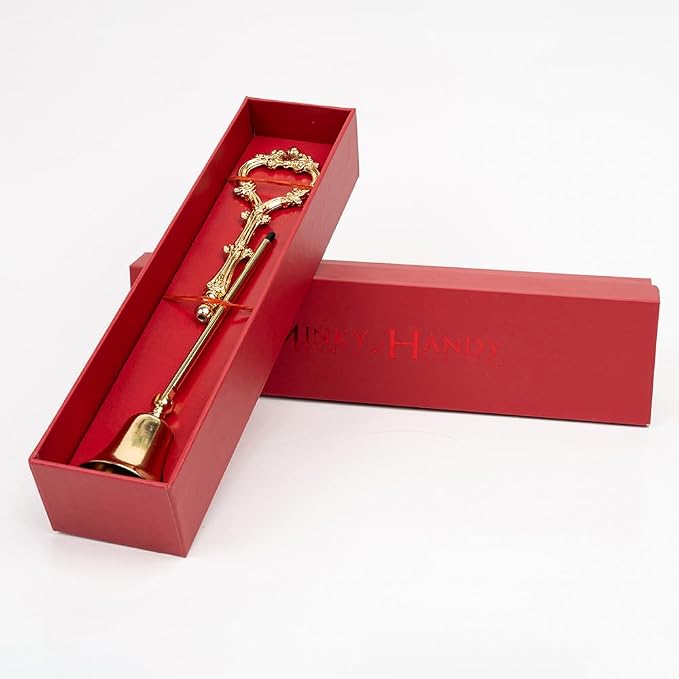 Vintage Candle Snuffer Brass, Candles Flame Extinguisher with Long Handle, Accessory for Candle Lovers (Gold)