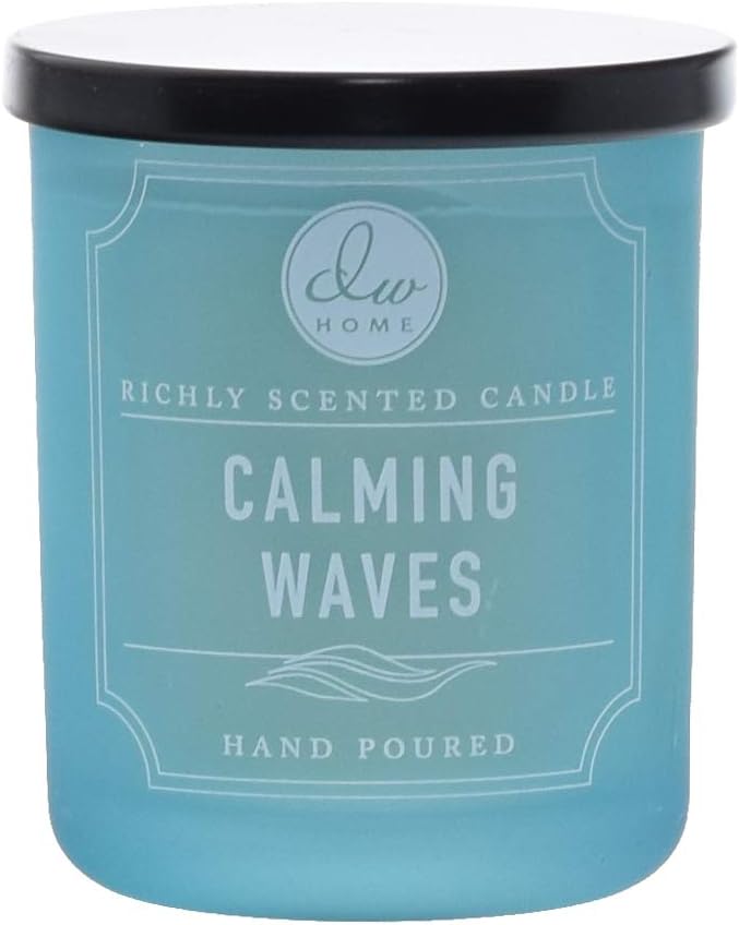 DW Home Calming Waves Scented Candle for Home, 9 oz, Medium Single Wick Candle Jar, Up to 33H Burn Time, Luxury Scented Candle for Relaxation, Gifting, Home Decor