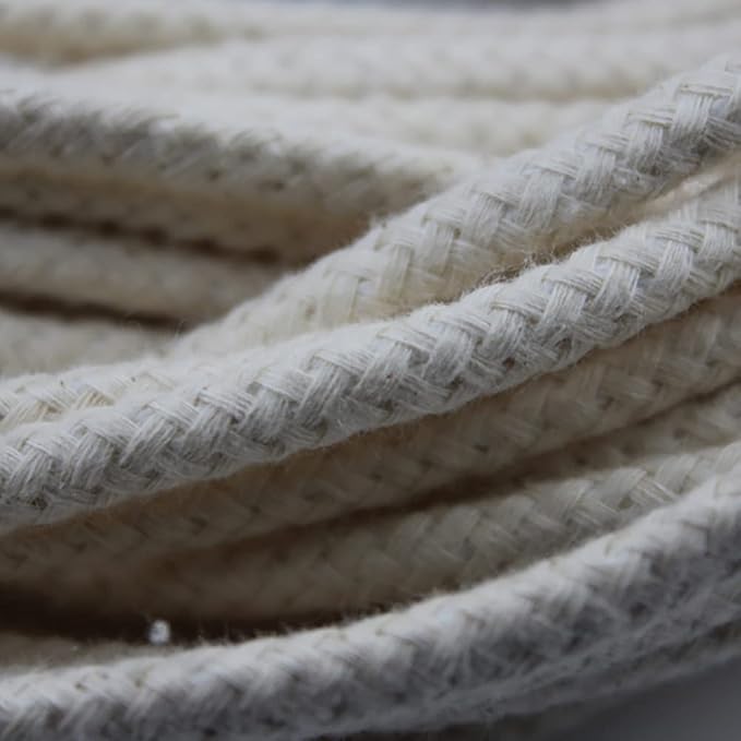50 Feet Round Cotton Oil Lamp Wick 1/4" for Kerosene Burner Lighting and Paraffin Lantern