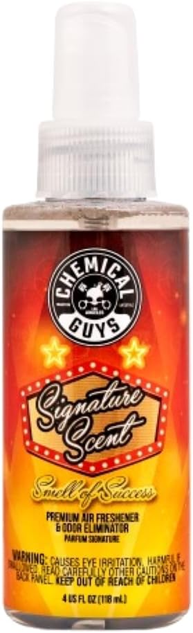 Chemical Guys AIR_069_04 Signature Scent Premium Air Freshener and Odor Eliminator, Smell of Success (Great for Cars, Trucks, SUVs, RVs, Home, Office & More) 4 fl oz
