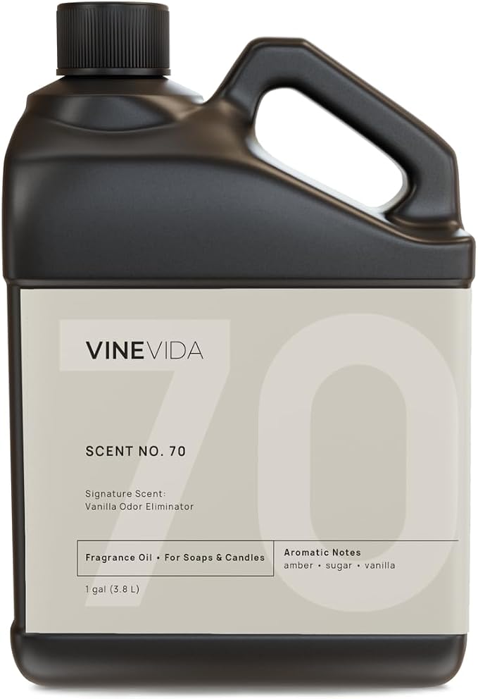 VINEVIDA Vanilla Odor Eliminator - 128oz Natural Fragrance Oil for Candles & Soap - Made in USA