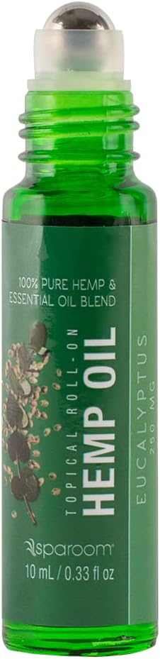 Sparoom Hemp Essential Oil Roll-On, Eucalyptus Aromatherapy, 0.33 Fluid Ounces