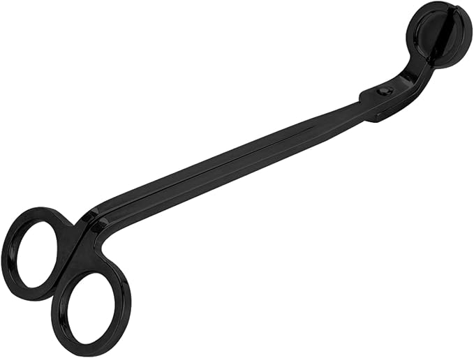 Candle Wick Trimmer,4 Colors Plating Design Heart Stainless Steel Wick Cutter Scissors Tool for Candle Making Supplies Accessories Remove (Black)