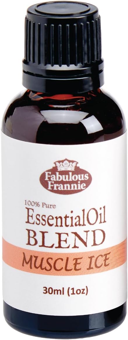 Fabulous Frannie 30ml 100% Pure Essential Oil Blend Muscle Ice Made with Cinnamon, Eucalyptus, Clove Bud, Lavender, Orange and Peppermint Essential Oils.
