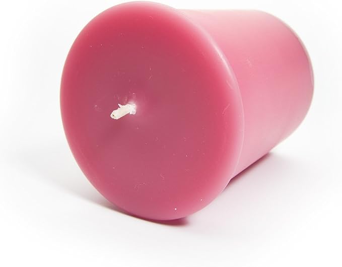 Stargazer Lily Soy Votive Candles - Scented with Natural Fragrance Oils - 6 Pink Natural Votive Candle Refills - Flower & Floral Collection