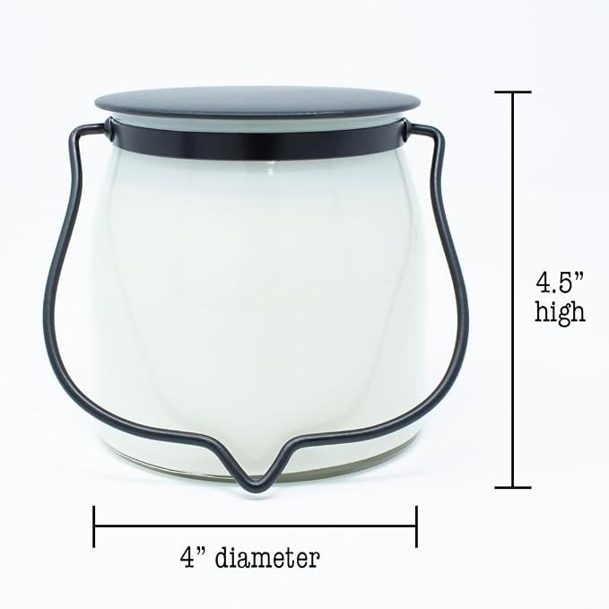 Milkhouse Candle Company Dancing in The Rain Soy Candle - Orange Blossom | Summer Orchid | Wind-Swept Grass Scented - 16 oz Butter Jar with Lid, 65+ Hour Burn Time, Made in the USA