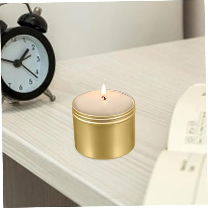 SHINEOFI 8pcs Aluminum Alloy Candle Jars for DIY Candles Portable Storage for Home and Office Supplies for Aromatherapy and Making