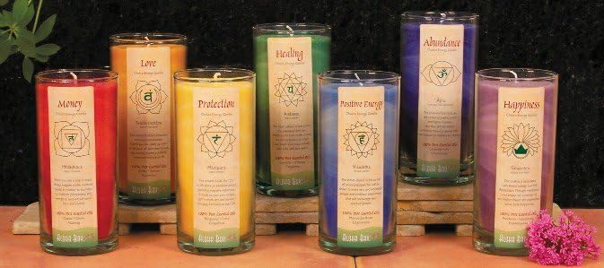 Premium Scented Candle Hand Made Chakra Energy Jar | 11 Oz Jar | Love, Svadhishtana| Yoga, Prayer & Meditation Candle | Long Burn 60 Hours | Essential Oils of Cedar, Spruce & Rosemary | Aloha Bay