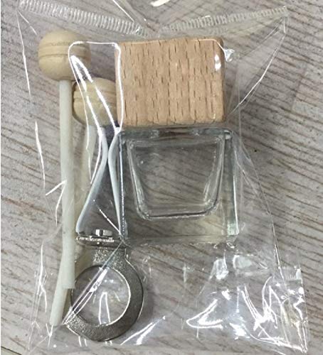 6 Pack,8ml Car Outlet Essential Oil Diffuser,Empty Clear Glass Car Air Freshener Vent Decoration Bottle Perfume Diffuser Vials For Aromatherapy Fragrance Ornament-1 Funnel&Dropper