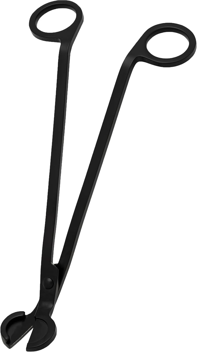 Airy Abode Candle Wick Trimmer, 7 Inch Stainless Steel Wick Cutter for Candles, Cleaner Burn and Less Soot, Black, 1 Pack