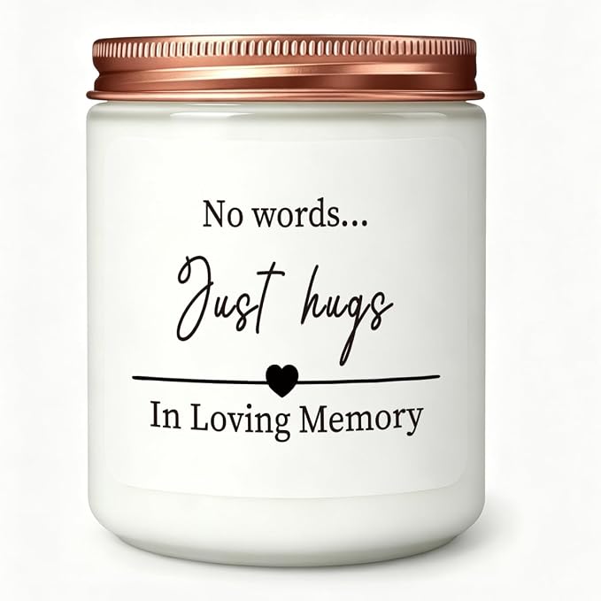 Sympathy Gifts for Loss Lavender Scented Candle Bereavement Gift Idea Memorial Grief Thinking of You Get Well Comfort Condolence Gift White Novelty Lavender Scented Soy Candle