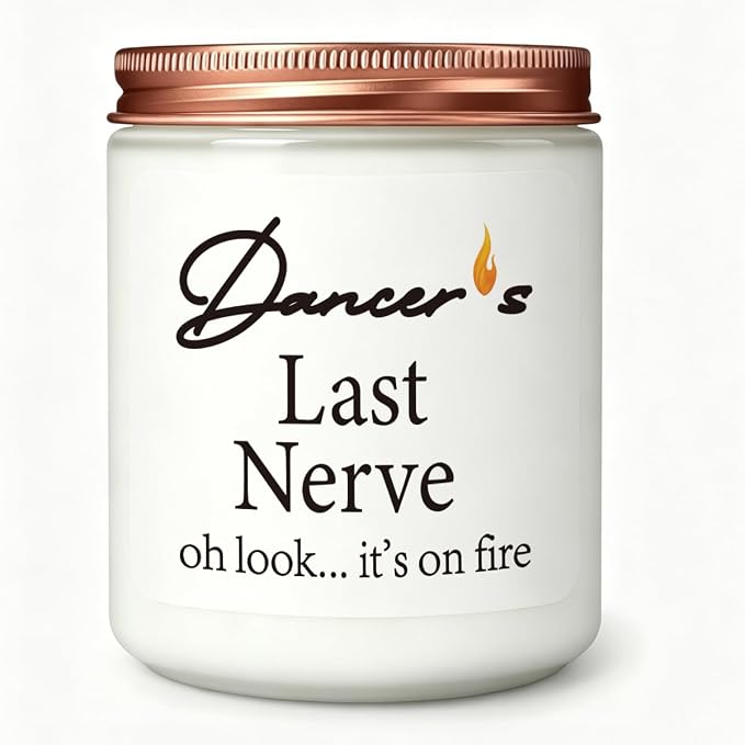 Dance Lover Gift Novelty Lavender Scented Soy Candle Gifts Dance Sister Recital Teacher Appreciation Graduation Christmas Birthday Gifts for Dancer Women Ballet Coach Instructor