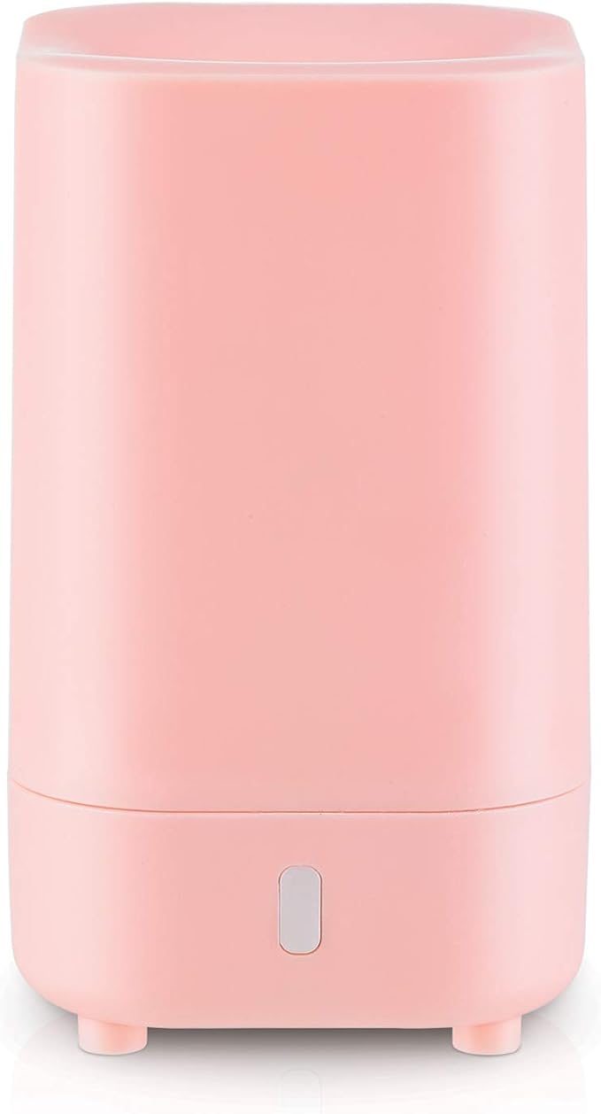 Serene House Ultrasonic Ranger Aromatherapy Essential Oil Cool Mist Diffuser – USB-Powered, Travel-Size Diffuser with Automatic Shut-Off – Pink, 60ml