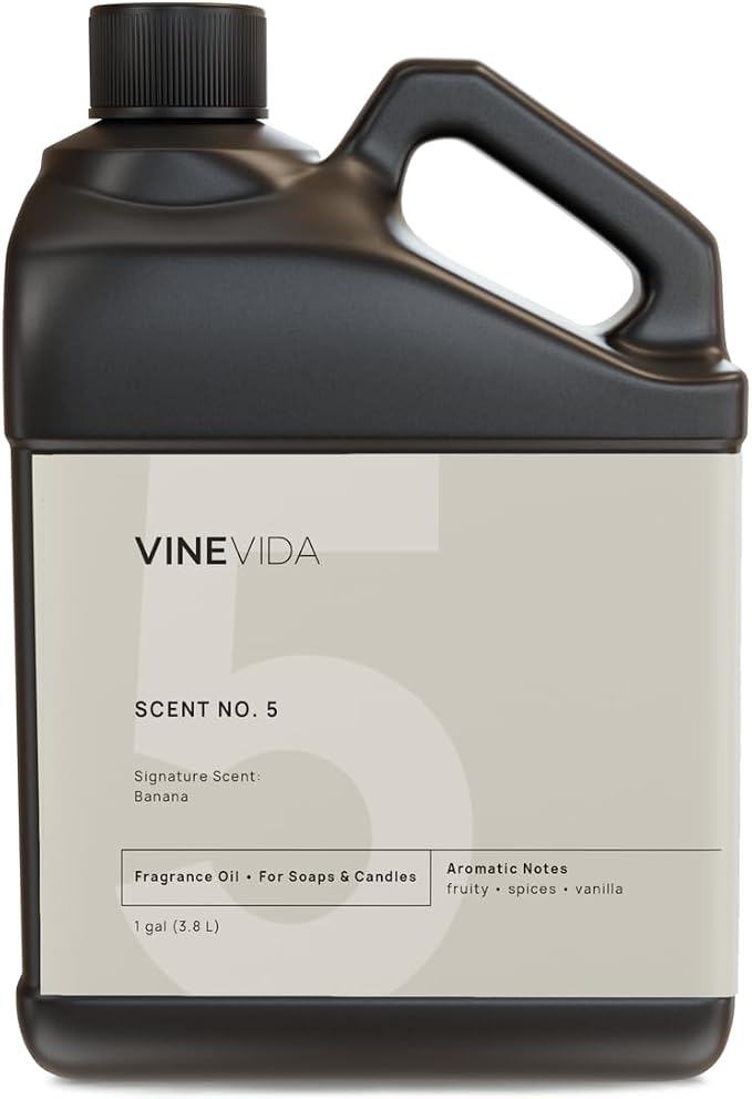 VINEVIDA Banana Fragrance Oil for Candle & Soap Making - 128oz Natural Scents Made in USA