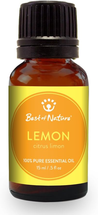 Lemon Essential Oil for Diffuser Aromatherapy – Best of Nature 100% Pure Undiluted Oils for DIY, Home Fragrance, and Topical Use