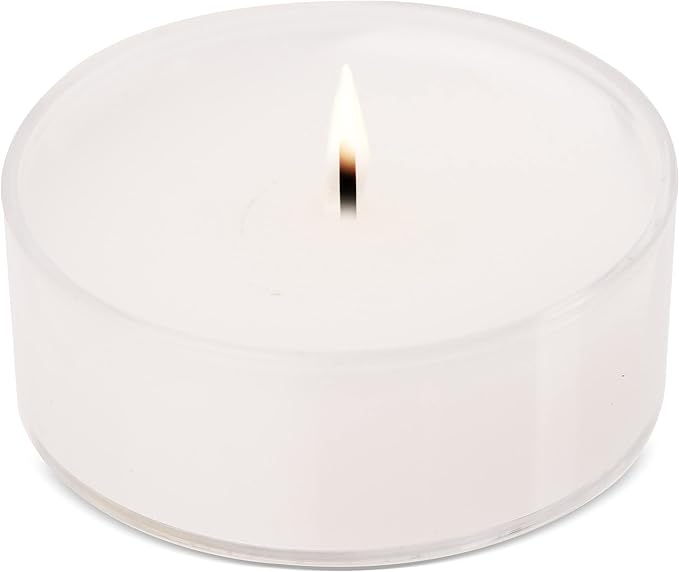 HYOOLA Scented Tealight Candles - Clear Cup - Lily Tealight Candles Scented - 6 Hour Burn Time - 15 Pack - European Made