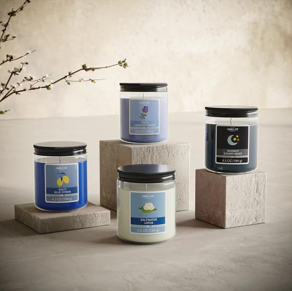 Candle-Lite 2 Pack Scented Candles, Fresh Lavender Breeze, 6.5 oz Jar, Proudly Poured in The USA, Aromatherapy Candle Set, Single-Wick with 40 Hours of Burn Time, Ideal Gift for Men and Women