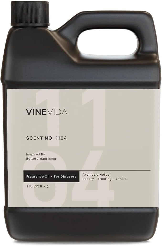 VINEVIDA [32 Fl Oz] Scent NO. 1104 Fragrance Oil For Cold Air Diffusers, Aromatic Notes of Buttercream frosting, creamy & Fresh bakery Essential Oils for Diffuser Oil Refill & Air Freshener Room Spray
