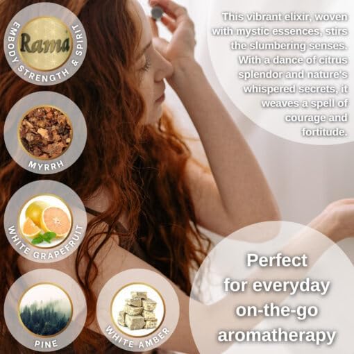 Ancient Essence Rama Roll On Essential Oil for Men & Women Vibrant Mystique Fragrance Aromatherapy Calm & Relaxing Rejuvenates Skin (1/3 FL OZ)
