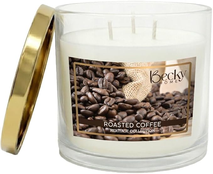 3 Wick Candle, 14.5oz Coffee Scented, Espresso Candles, Roast Coffee, Macchiato Candle, Large Jar Candles for Women, Gift for Men and Women, Long Lasting 45 Hour