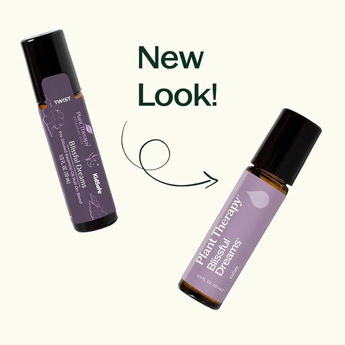 Plant Therapy Blissful Dreams Essential Oil Blend, Relaxation While Supporting Quality Rest, Grounding & Soothing, Bedtime Aroma, 10 mL (1/3 oz) 100% Pure, Pre-Diluted Roll On, Natural Aromatherapy