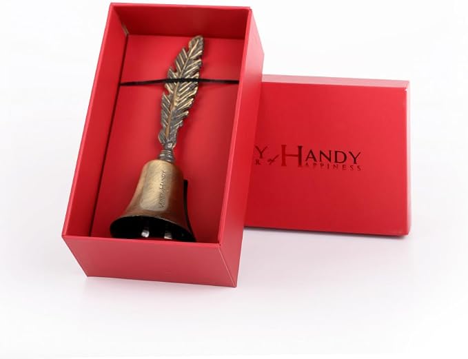Brass Candle Snuffer Vintage Style - Small Antique Colored Candle Flames Extinguisher - Home Decorative and Unique Gift - Feather