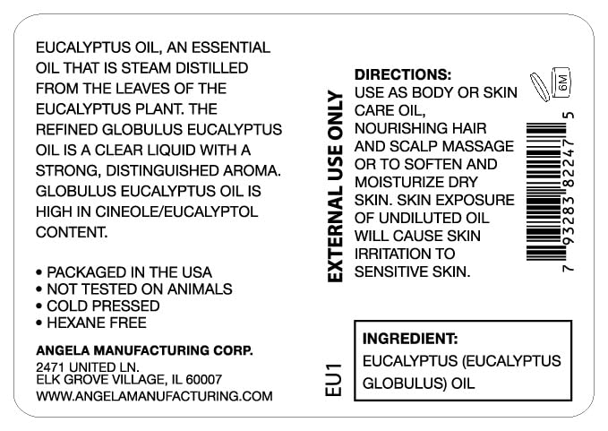 100% Pure Eucalyptus Essential Oil 1 oz (30ml) Undiluted Eucalyptus Globulus Oil for Hair Care Scalp Massage Dry Skin Moisturizer & Aromatherapy UV Protected Glass Bottle with Dropper