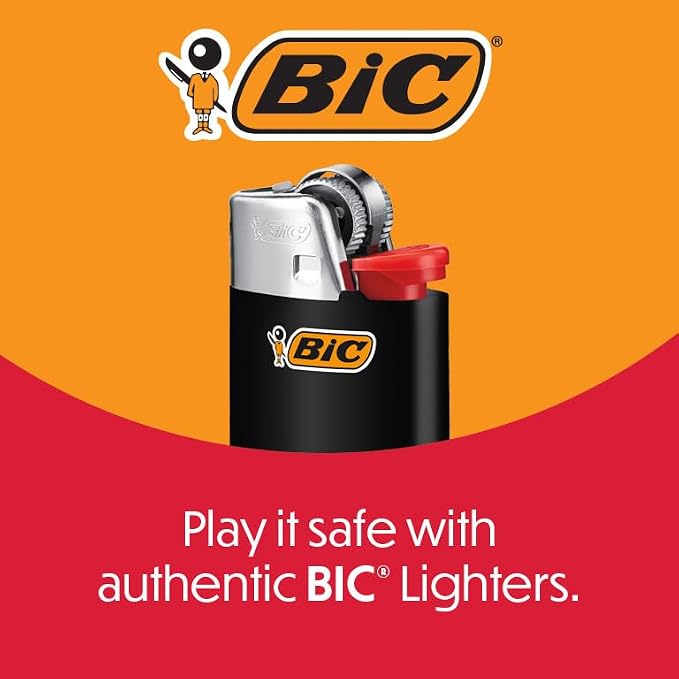 BIC Maxi Pocket Lighters, Safe and Reliable, Cool Tattoo Designs for Everyday Use, Tattoo Collection, 8-Pack