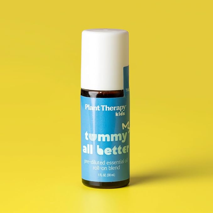 Plant Therapy Tummy All Better Roll-On 30 mL (1 oz) Pre-Diluted and Mess-Free for Easy Application, Supports a Healthy Digestive System, Soothes Stomach Cramps, Great for Travel-Related Queasiness