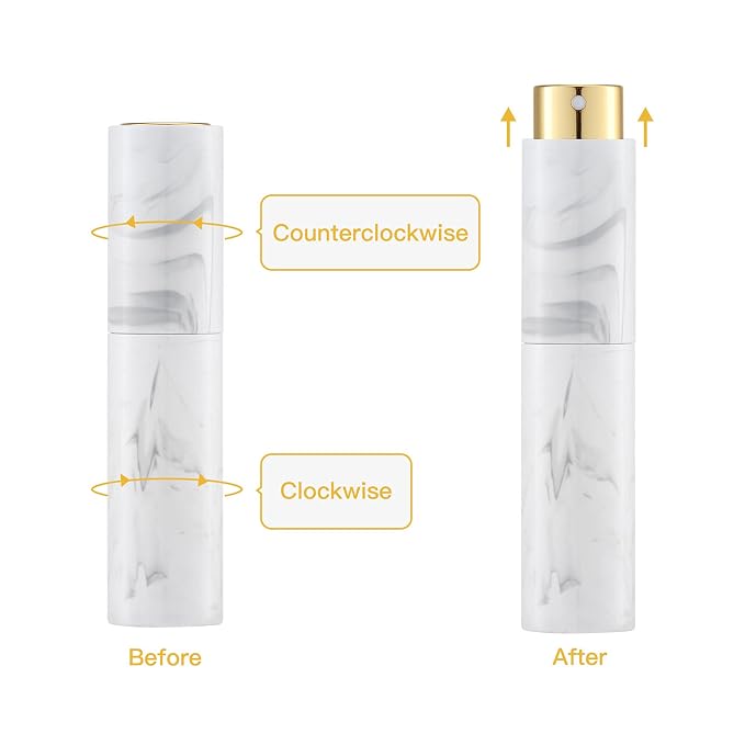 Tekson 10ML Perfume Atomizer Travel (7 PCS), Refillable Cologne Containers, Dispenser Spray Empty Bottle for Mini Sprayer Size