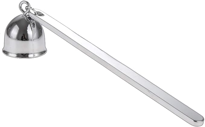MUXSAM 1-Pack Stainless Steel Candle Extinguisher with Bell-Shaped Snuffers - Accessory Tools for Candle Lovers (Silver)
