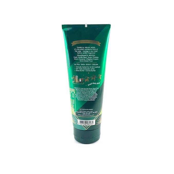 Bath & Body Works Vanilla Bean Noel Ultra Shea Body Cream, 8 Ounce, Multicoloured