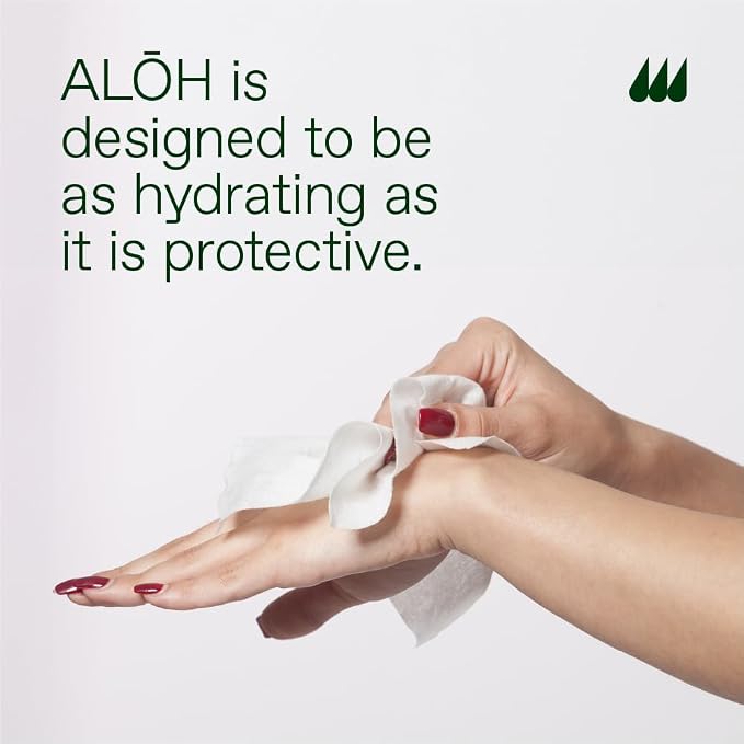 ALŌH Skin - Softening Sanitizing Hand Wipes – Sweet Orange Bergamot - 1 Box of 500ct Individually Wrapped Wipes