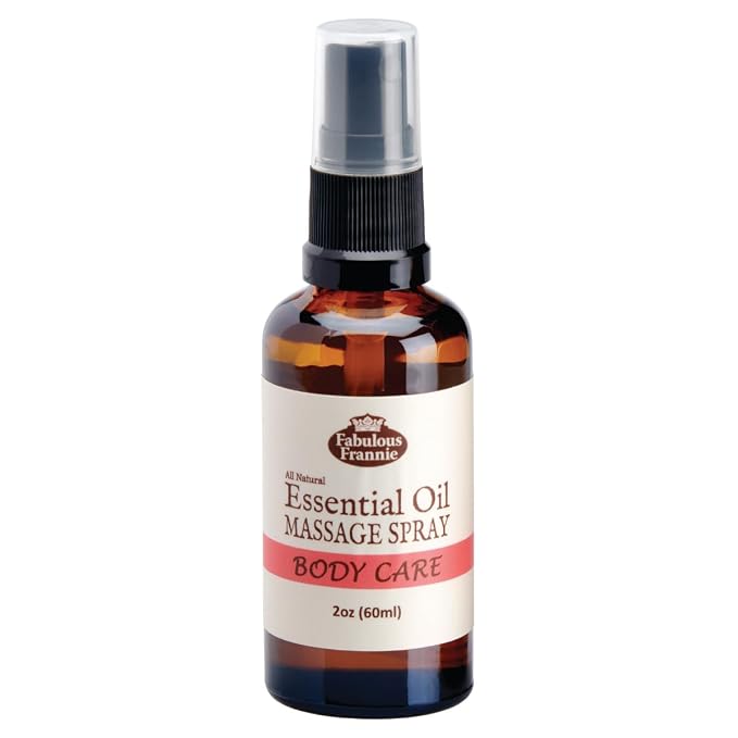 Fabulous Frannie Body Care Healthy Massage Spritz made with Grapeseed, Apricot, Avocado, Coconut Carrier Oil, Vanilla and Palmarosa Essential Oils 2oz