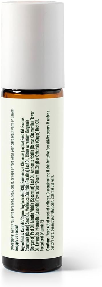 Plant Therapy Kids Cool Comfort Pre-Diluted Essential Oil Roll-On Blend 10 mL (1/3 oz) Relaxation, Cooling Comfort, Seasonal Wellness, Calming Aromatherapy for Kids