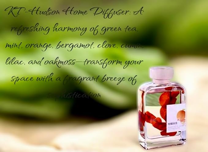 Luxury Reed Diffuser – Premium Essential Oil Diffuser for Home, Long-Lasting Asian Aroma, Elegant Aromatherapy Room Fragrance 6.8 fl oz (200 ml) (Citrus Green Tea)