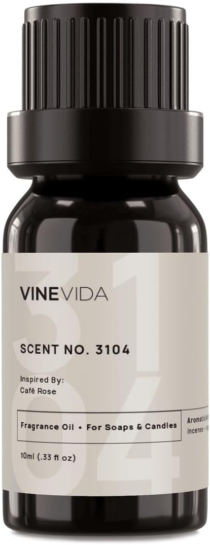 VINEVIDA Scent NO. 3104 Fragrance Oil - 10mL - Inspired by: Café Rose Fragrance Oil for Candle Making - Made in USA Candle Scents Scents for Soap Making