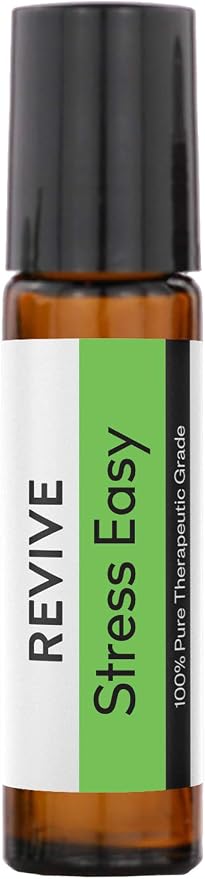 Stress Easy Roll-On by Revive Essential Oils - 100% Pure Therapeutic Grade, for Diffuser, Humidifier, Massage, Aromatherapy, Skin & Hair Care