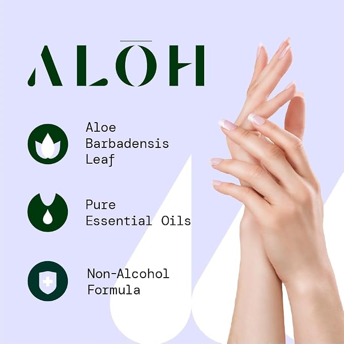 ALŌH Skin - Softening Sanitizing Hand Wipes – Peppermint Eucalyptus + Aloe - 1 Box of 500ct Individually Wrapped Wipes