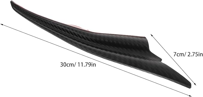 2 Pairs Car Spoiler Canards Kit General Front Bumper Lip Splitter Diffuser Made of Sturdy Abs Material Black Tone Adhesive Exterior Car Accessories and Modification
