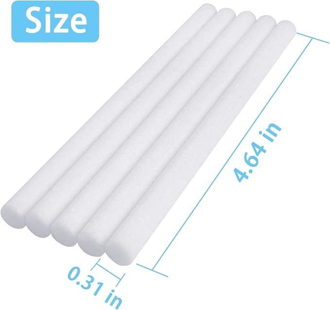 24PCS Humidifier Filters Sticks 4.64'' Replacements Cotton Stick Small Humidifier Filter Stick for INVODA Mini Cool Mist Humidifiers (24 PCS+Transparent box)