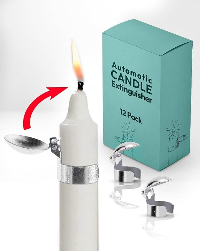 OLEEK (3Pcs Automatic Candle Extinguisher, Candle Extinguisher Automatic Candle Snuffer, Emergency Candles Snuffer, Candle Care kit, auto Candle Snuffer Set, Automatic Candle Snuffer Vintage, Trimmer